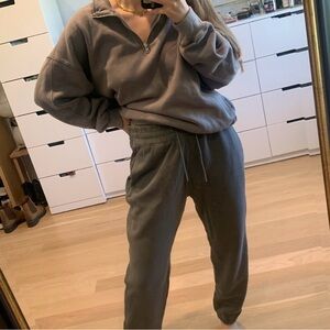 Abercrombie & Fitch grey washed out sweatshirt and jogger set sweatpants